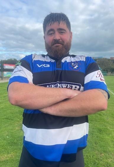 Ryan McVeigh - the burly prop scored a good try for Fishguard and Goodwick